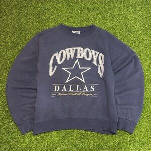 Lee Navy Dallas Cowboys Graphic Crewneck Sweatshirt